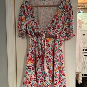 Shein Tie Front Dress NWOT